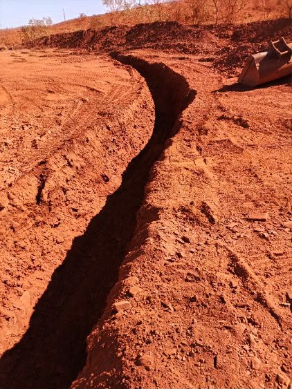 Material placement during the Pilbara civil earthworks project